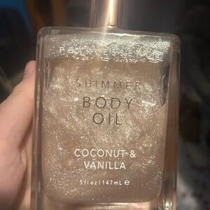 Shimmer Body Oil - Coconut & Vanilla - Silver